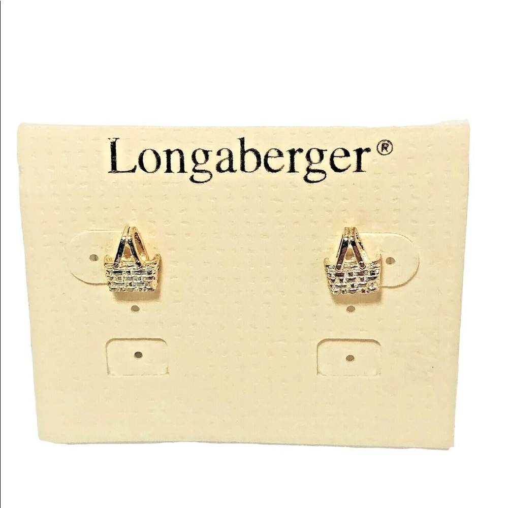 Longaberger Market Basket Silver Earrings